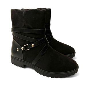CLOUDWALKERS WIDE FIT Hadley Moto Boot - black, Size 10